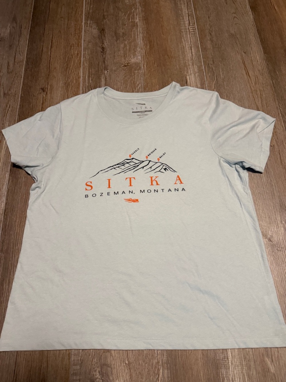 Sitka Light Blue Graphic Crew T-Shirt